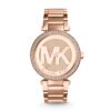 Michael Kors Parker Women's Watch, Stainless Steel and Pavé Crystal Watch for Women with Steel, Leather, or Silicone Band Rose Gold Logo 21 71H9I3LwLDL