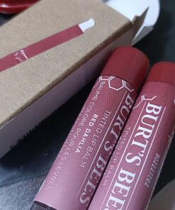 Burt's Bees Lip Tint Balm Stocking Stuffers Gifts, Long Lasting 2 in 1 Duo Tinted Balm Formula, Color Infused with Hydrating Shea Butter for a Natural Looking Buildable Finish, Red Dahlia (2-Pack) Red Dhalia 2 Count (Pack of 1) 32 71H9LLeHyFL