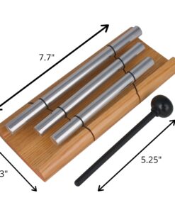 Woodstock Wind Chimes Zenergy Trio Hand Chime, Silver (7.7") Musically Tuned for Meditation, Yoga and Mindfulness, For Teachers and Classrooms Christmas/Hanukkah Gifts (ZENERGY3) Zenergy Trio (7.7") 14 71H9Q05UiL