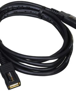 Amazon Basics USB-A 2.0 Extension Cable, for Printer, Mouse or Keyboard, Male to Female, 480Mbps Transfer Speed, 6.5 Foot, Black 6.5 Feet 1 25 71H9eTNq51L