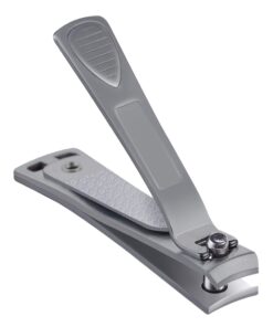 Clyppi Nail Clippers with Swing Out Nail Cleaner/Nail File - Fingernail Clippers / Toe Nail Clippers. Sharp Stainless Steel with Wide Easy Press Lever 36 71HBLbL L