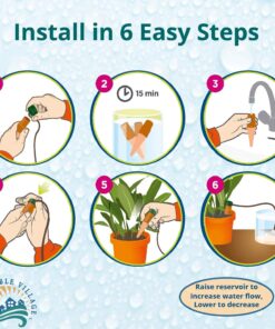 Blumat Classic Plant Watering Stakes | for Everyday Home or Vacation Use | Indoor or Outdoor Water Spikes for Plants | Automatic Drip Irrigation (6 Pack) 6 Pack 33 71HBdq6szXL