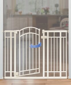 Summer Infant Multi-Use Decorative Extra Tall Safety Pet and Baby Gate,28.5'-48' Wide, 36' Tall,Pressure or Hardware Mounted, Install on Wall or Banister in Doorway or Stairway,Auto Close Door -Beige 36" Tall, 28.5 - 48.0" Wide Beige 51 71HC6tW1VUS