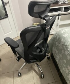 SIHOO M57 Ergonomic Office Chair with 3 Way Armrests Lumbar Support and Adjustable Headrest High Back Tilt Function Grey 45 71HCev0B7L