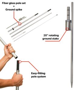 LookOurWay Feather Flag Set - 12 Feet Tall Advertising Flag Banner with Fiberglass Pole Kit and Rotating Ground Spike for Business Promotion - Grand Opening Theme - Now Open Red and Yellow Red/Yellow 12 71HEQFuuWvL