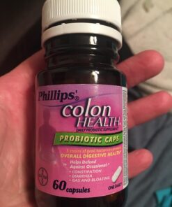 Phillips' Colon Health Daily Probiotic Capsules, 4-in-1 Symptom Defense to help defend against Occasional Gas, Bloating, Constipation, and Diarrhea, Daily Supplement, 60 Count 17 71HEr7IzbjL