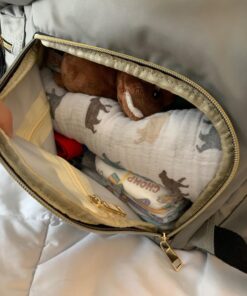 VS VOGSHOW Diaper Bag Backpack, Multifunction Stylish Travel Baby Bag Backpack with Crossbody Strap, Maternity Nappy Bag Gray 67 71HF0GPM8L