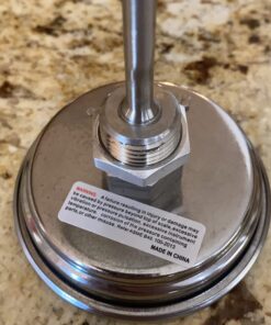 LavaLock® 3" Adjustable Gas Charcoal Smoker Pit Grill BBQ Thermometer Electric Heavy Duty Stainless 2.5" stem 28 71HF8XxkAUL