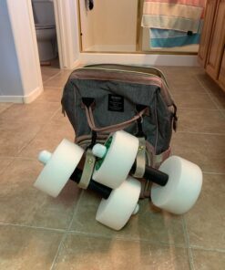 QIMIAOBABY Diaper Bag Backpack,Waterproof Multifunctional Large Travel Nappy Changing Bags… (Pink with gray) Pink With Gray 41 71HFMUQgPPL