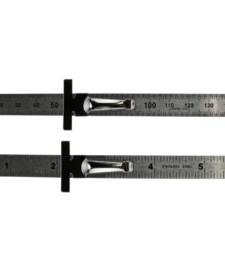Alternative view of SE Stainless Steel SAE Metric Ruler Set - Stainless Steel Precision Ruler Measuring Tool - Detachable Clips - Set of 2 Pcs - 925PSR-2