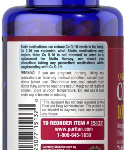 Alternative view of Puritan's Pride CoQ10 100mg, Supports Heart Health, 240 Rapid Release Softgels 240 Count (Pack of 1)