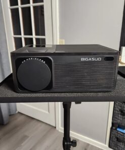 BIGASUO 1080P Projector 5G WiFi Bluetooth - 15000Lux 560ANSI Full HD Outdoor Movie Projector, 300" Display Support 4k Home Theater,Compatible with iOS/Android/XBox/PS4/TV Stick/HDMI Light Grey 55 71HJMXBA6sL