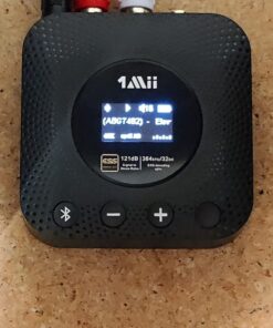 1Mii B06HD+ Hi-Res Bluetooth 5.1 Music Receiver for Home Stereo w/LDAC, Hi-Fi Bluetooth Adapter w/Audiophile DAC aptX HD Volume Control OLED Display, Wireless Audio Adapter for AV Receiver/Amplifier Black 46 71HJRDaXOfL