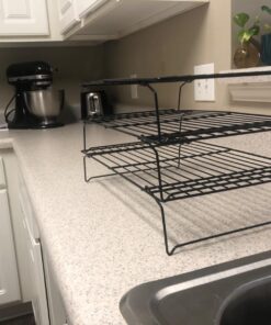 Wilton Excelle Elite 3-Tier Cooling Rack for Cookies, Cake and More - Cool Batches of Cookies, Cake Layers or Finger Foods, Black 62 71HJi7ujCkL