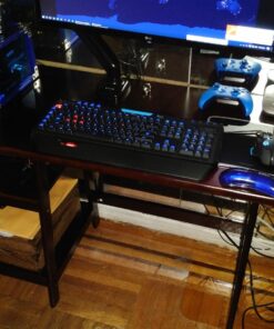 SEI Furniture Langston Spacious A Frame 2 Fixed Shelves Desk, Espresso 36 71HK7kG5VkL