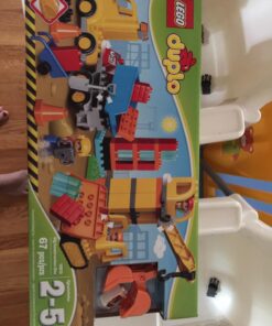 LEGO DUPLO Big Construction Site 10813 Building Set with Toy Dump Truck, Toy Crane and Toy Bulldozer for a Complete Toddler Construction Toy Set (67 Pieces) 28 71HL4Sd1LL