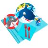 Sharks Childrens Birthday Party Supplies - Tableware Party Pack (16) 61 71HLDkEEQHL