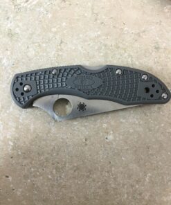 Spyderco Delica 4 Lightweight 7.15" Signature Folding Knife with 2.90" Flat-Ground Steel Blade and High-Strength FRN Handle - PlainEdge Grind Delica 4 Lightweight Flat Ground Grey 40 71HLMQpCc7L