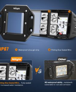 Nilight - NI23C-18W 2PCS 18W Spot LED Work Light Driving Lights Led Light Bar Off Road Led Lights Flush Mount for Jeep Truck Tacoma Bumper ATV UTV,2 Years Warranty 2PCS 18W Spot Flush Mount 30 71HLmD7RwzL