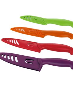 Cook N Home 9-Piece Ceramic Knife Set with Sheaths, Multicolor 13 71HMPc2 coL
