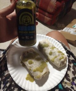 Kumana Avocado Hot Sauce, Jalapeño - Made with Ripe Avocados and Chili Peppers - Perfect Balance of Creamy and Spicy - Adds Delicious Flavor to Any Dish - Perfect for Grilling, Marinating, or Dipping - 13.1 Oz. Bottle 25 71HMQ XGm L