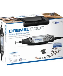 Dremel 3000-1/24 Variable Speed Rotary Tool Kit - 1 Attachment & 24 Accessories, Ideal for Variety of Crafting and DIY Projects – Cutting, Sanding, Grinding, Polishing, Drilling, Engraving 25 Piece Kit 22 71HMgDV1IwL