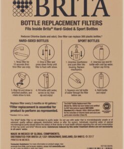 Brita Water Bottle Replacement Water Bottle Filters, Black, 5 Count 5 Count (Pack of 1) Filter 19 71HMmkCy8wL