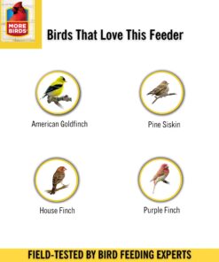 More Birds Finch Sock Bird Feeder, Nyjer or Thistle Seed, 2 lb Seed Capacity, 2 Pack 14 71HMvQ55gnL