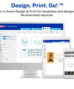 Avery Matte Frosted Clear Full Sheet Labels for Inkjet Printers, 8.5" x 11", 25 Labels (8665) 1 Pack 23 71HN4RED2yL