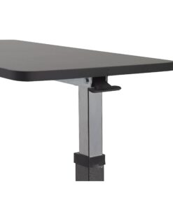 Drive Medical 13067 Adjustable Non Tilt Top Overbed Table With Wheels for Hospital and Home Use, Standing Desk, Walnut Silver Vein 25 71HOitcDqqL