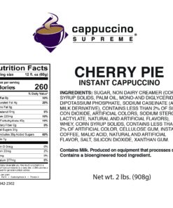 Cappuccino Supreme Cherry Pie 2 lb bag Instant Cappuccino Mix 4 71HOlettOL