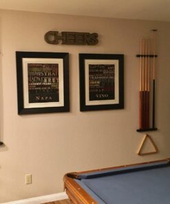 Action Standard 6 Pool Cue Stained Wood Wall Rack with Clips Midnight 14 71HPHTbTrvL