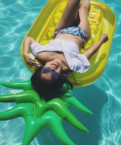 VICKEA Inflatable Pool Floats for Kids and Adults, Large Water Inflatable Pineapple Pool Float for Swimming Pool 40 71HPLQqziaL