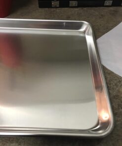 Checkered Chef Baking Sheets for Oven - Half Sheet Pan with Stainless Steel Wire Rack Set 1-Pack - Easy Clean Cookie Sheets, Aluminum Bakeware Half Sheet 1 Pack 39 71HPPU2VML