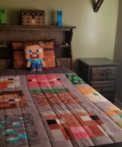 OETNAISAN Minecraft Twin Quilt & Sham Set - Featuring Creeper, Steve, & Alex (Official Minecraft Product) 19 71HQJclp sL 1