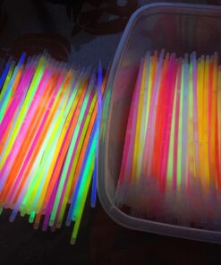 PartySticks Glow Sticks Jewelry Bulk Party Favors 300pk and Connectors - 8" Glow in The Dark Party Supplies, Neon Party Glow Necklaces and Glow Bracelets for Kids and Adults 300 Pack 28 71HQh2VhrJL
