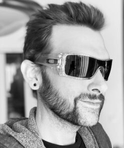 Oakley Men's Oo9101 Batwolf Rectangular Sunglasses Clear/Ice Iridium 58 Millimeters 13 71HQjtG5VOL