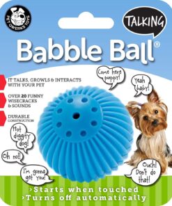 Alternative view of Pet Qwerks Talking Babble Ball - Interactive Chew Dog Toy - Small