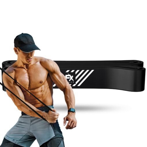 FX FFEXS / Pull up Assistance Bands Set - Pull up Resistance Bands for Men & Women - Elastic Pull up Bands for Working Out & Fitness & Stretch - Pull up Assist Power Bands 1 Band - Heavy - Black