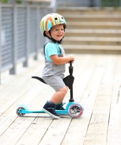 Micro Kickboard - Mini 3in1 Deluxe 3-Stage Ride-on Micro Scooter Toddler Toys for Ages 12 Months to 5 Years Aqua 13 71HRKk 8j L