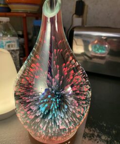 Porseme Oil Diffuser 3D Glass Aromatherapy Ultrasonic Humidifier, Air Refresh Auto Shut-Off, Timer Setting, BPA Free for Home Hotel Yoga Leisure SPA Gift 100ml Last 4H C1-100ml Afantty 30 71HRLhF04nL
