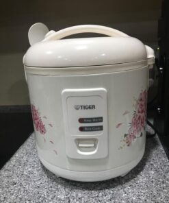Tiger JAZ-A18U-FH 10-Cup (Uncooked) Rice Cooker and Warmer with Steam Basket, Floral White 17 71HRV0FLVVL