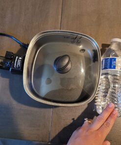 Elite Gourmet EFS-400 Personal Stir Fry Griddle Pan, Rapid Heat Up, 600 Watts Non-stick Electric Skillet with Tempered Glass Lid, Size 7" x 7" 39 71HRqS5RdL