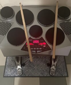 Pyle Pro Electronic Drum kit - Portable Electric Tabletop Drum Set Machine with Digital Panel, 7 Drum Pad, Hi-Hat / Kick Bass Pedal Controller USB AUX -Tom Toms, Hi-Hat, Snare Drums, Cymbals - PTED06 29 71HS4K9FD L