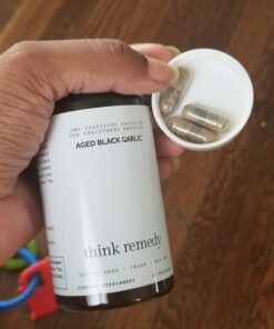 Aged Black Garlic Capsules - Garlic Pills - Less Odor - 60 Capsules - Allium Sativum Supplement - More Effective Than Allicin 25 71HSFxiW2HL