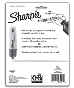 SHARPIE Clear View Highlighters, Chisel Tip, Assorted Colors, 4 Count 4 Count Assorted 16 71HSgk1ErJL