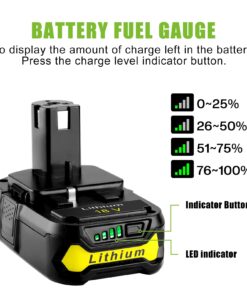 Powilling 2Pack 3500mAh Ryobi 18V Lithium Battery Pack Replacement for Ryobi 18-Volt ONE+ P104 P105 P102 P103 P107 Cordless Tools Battery 14 71HTPNtMalL