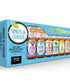 Healing Solutions Sinus Relief Therapeutic Grade Essential Oil, 10 ml (6-Pack) Sinus and Cough Set 0.33 Fl Oz (Pack of 6) 19 71HTeg7DWqL