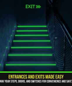 Lockport Glow in The Dark Tape - 30 Ft x 1 in - Bright, Rechargeable, Reflective and Long-Lasting - Halloween Decor, Outdoor Sports, Night Decorations, and Home Marking Single 21 71HTm0hjolL