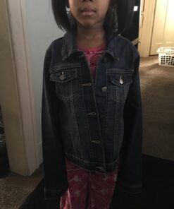 The Children's Place Girls Basic Denim Jacket Large Dk Stone 14 71HUQncoRUL